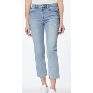 Kensie Jeans Vintage Luxe The Slim Lightly Distressed Straight Leg Jeans 6/28